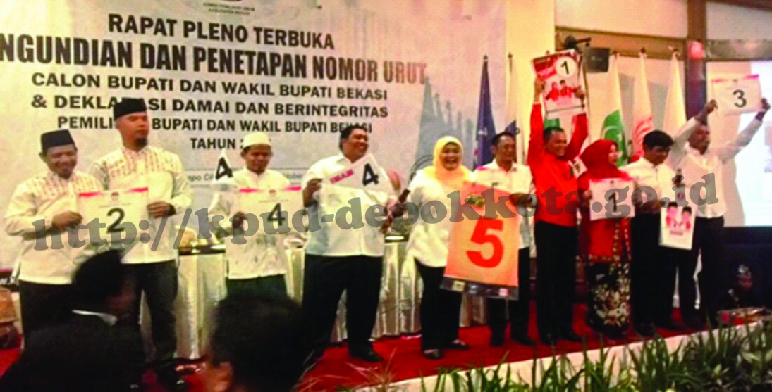 Pengundian No Urut Paslon Kab Bekasi 2017