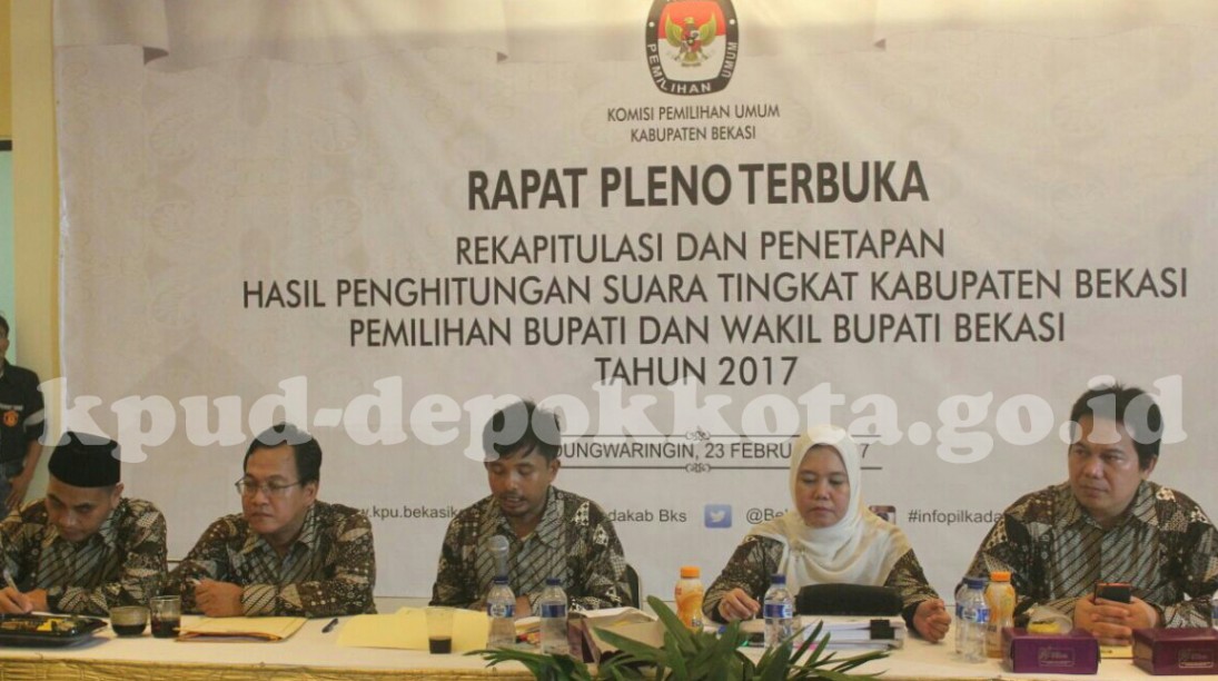 Pleno Rekap Hasil Pilbup Kab Bekasi
